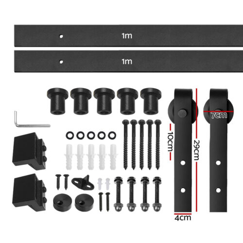 Cefito Sliding Barn Door Hardware Track Set 2m - Image 3