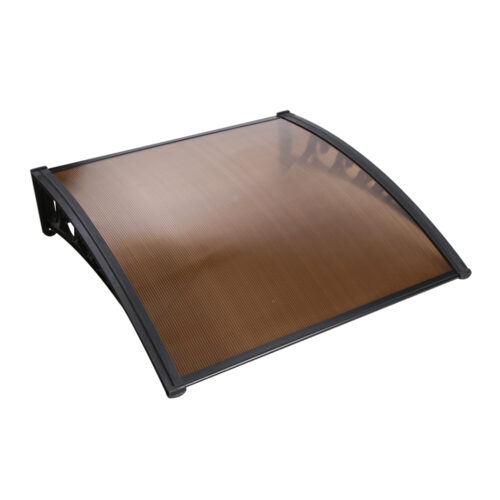 Instahut Window Door Awning 1mx1m Brown - Image 2