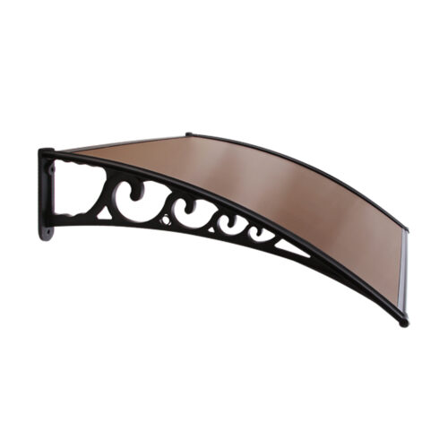 Instahut Window Door Awning 1mx1m Brown - Image 5