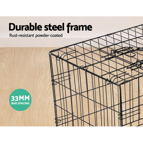 i.Pet 42" Dog Cage Crate Large Kennel 3 Doors - Image 4