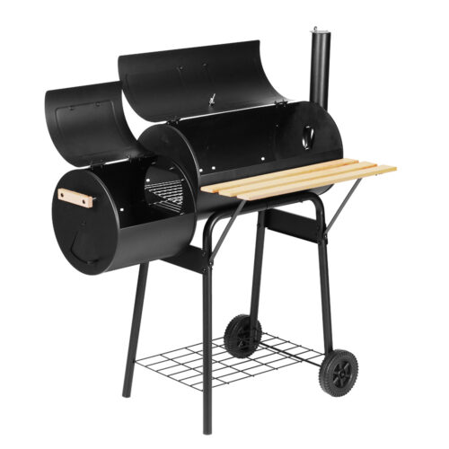 Grillz BBQ Grill 2-In-1 Offset Charcoal Smoker - Image 2