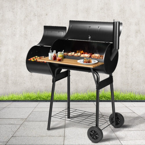 Grillz BBQ Grill 2-In-1 Offset Charcoal Smoker - Image 9