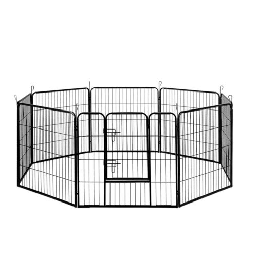 i.Pet 32" 8 Panel Dog Playpen Pet Exercise Cage Enclosure Fence Play Pen - Image 2
