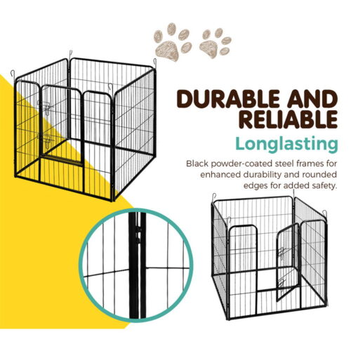 i.Pet 32" 8 Panel Dog Playpen Pet Exercise Cage Enclosure Fence Play Pen - Image 6