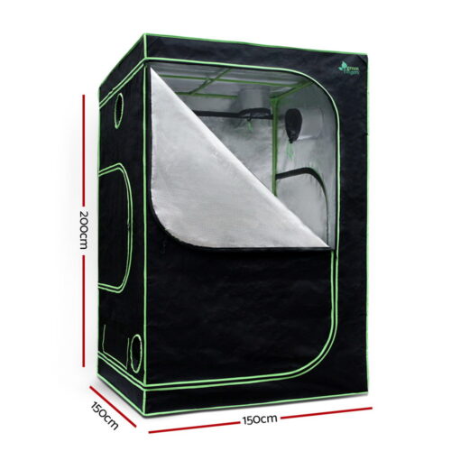 Green Fingers Grow Tent 150x150x200CM Hydroponics Kit Indoor Plant Room System - Image 3