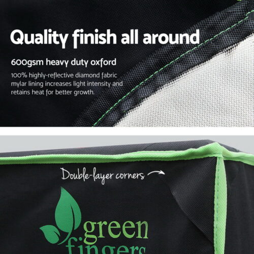 Green Fingers Grow Tent 150x150x200CM Hydroponics Kit Indoor Plant Room System - Image 6