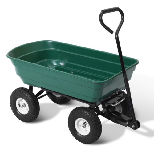 Gardeon Garden Cart Dump 270kg Hand Trailer Trolley Wagon Wheelbarrow Pull 75L - Image 2