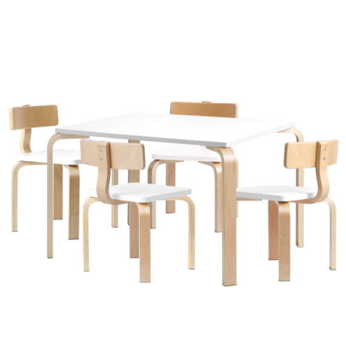 Keezi 5PCS Kids Table and Chairs Set Activity Toy Play Desk - Image 2