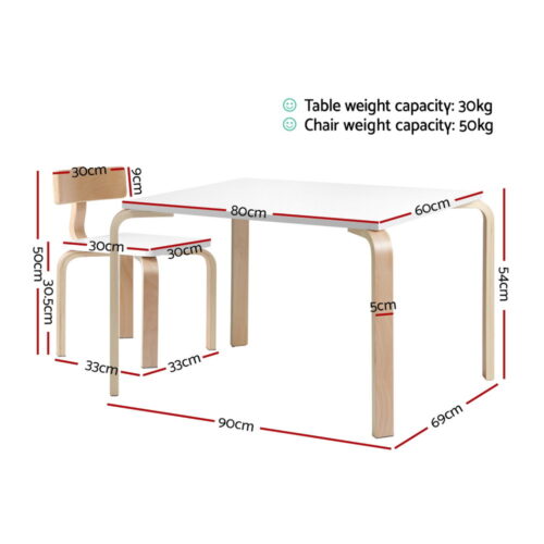Keezi 5PCS Kids Table and Chairs Set Activity Toy Play Desk - Image 3