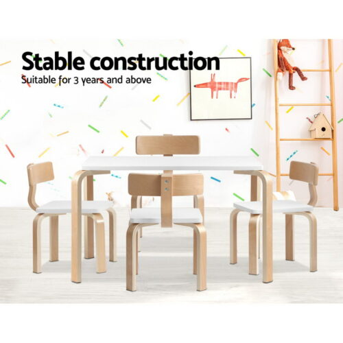 Keezi 5PCS Kids Table and Chairs Set Activity Toy Play Desk - Image 5