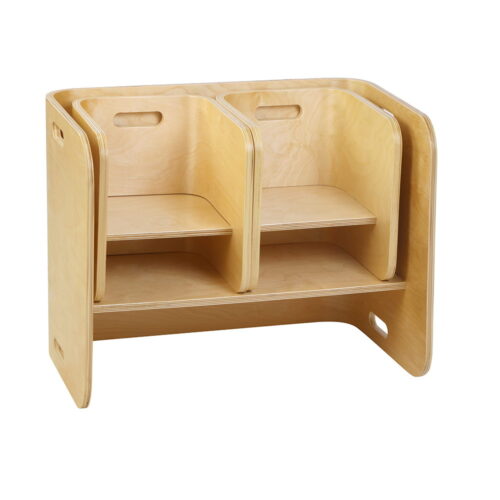 Keezi 3PCS Kids Table and Chairs Set Multifunctional Storage Desk - Image 4