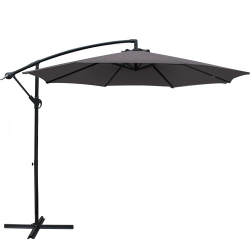 Instahut 3m Outdoor Umbrella Cantilever Beach Garden Patio Charcoal - Image 2