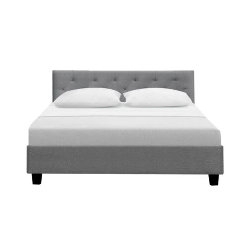 Artiss Bed Frame Double Size Grey VANKE - Image 4