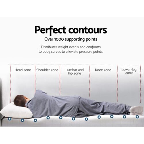 Giselle Bedding Memory Foam Mattress Topper Cool Gel 8cm Single - Image 4