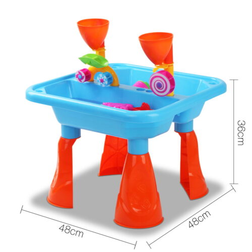 Keezi Kids Sandpit Pretend Play Sets Beach Toys Outdoor Sand Water Table Set - Image 3