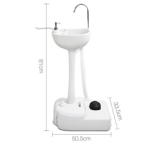 Weisshorn Camping Basin Portable Hand Wash Sink Stand 19L Capacity - Image 3
