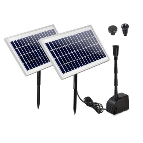 Gardeon Solar Pond Pump Submersible Water Fountain Kit with 2 Panels 7.2FT - Image 2
