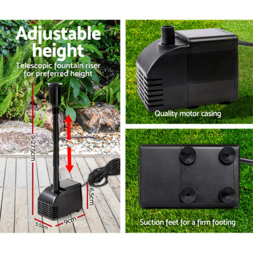 Gardeon Solar Pond Pump Submersible Water Fountain Kit with 2 Panels 7.2FT - Image 4