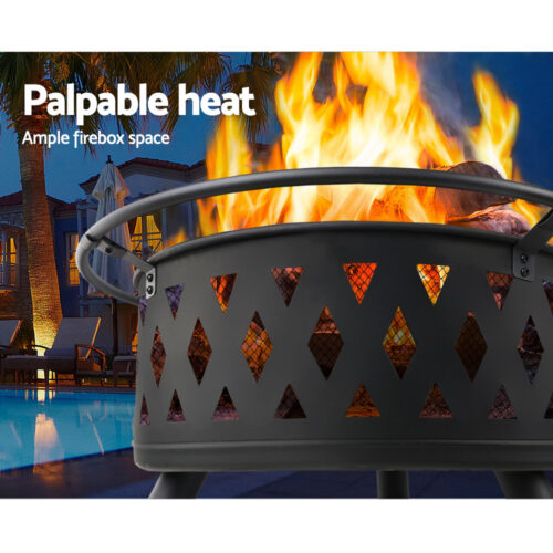 Grillz Fire Pit BBQ Grill 82cm - Image 5