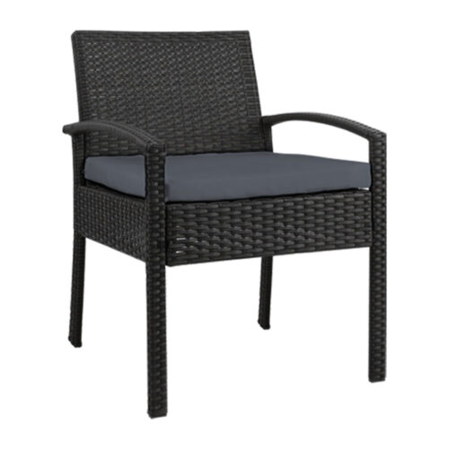 Gardeon Outdoor Dining Chairs Patio Furniture Rattan Lounge Chair Cushion Felix - Image 2