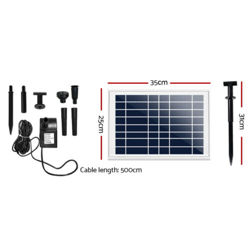 Gardeon Solar Pond Pump Submersible Water Fountain Kit 6.6FT - Image 3