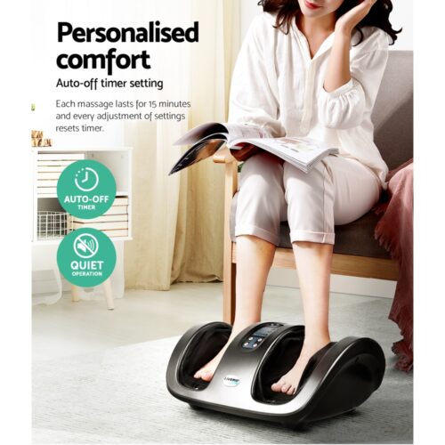 Livemor Foot Massager Shiatsu Massagers Electric Roller Kneading Calf Leg Grey - Image 7
