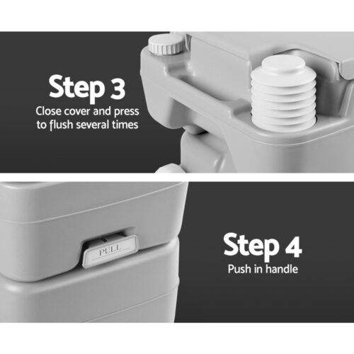Weisshorn 20L Portable Camping Toilet Outdoor Flush Potty Boating - Image 7