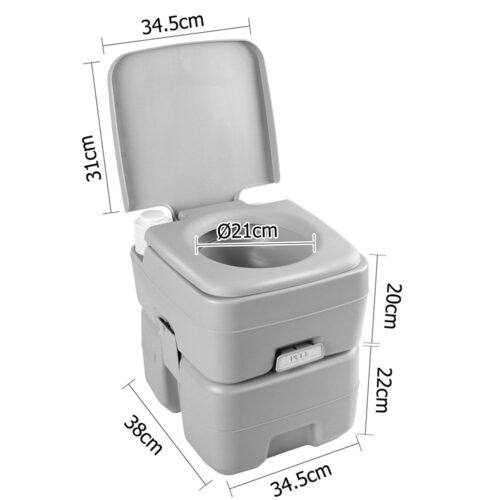 Weisshorn 20L Portable Camping Toilet Outdoor Flush Potty Boating With Bag - Image 3