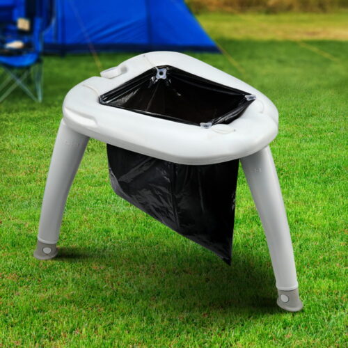 Weisshorn Portable Folding Toilet Camping Outdoor Caravan Plastic Bag - Image 8