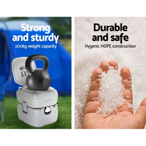 Weisshorn 22L Portable Camping Toilet Outdoor Flush Potty Boating - Image 8