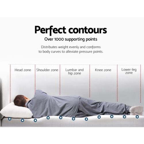 Giselle Bedding Memory Foam Mattress Topper Cool Gel 8cm Queen - Image 4