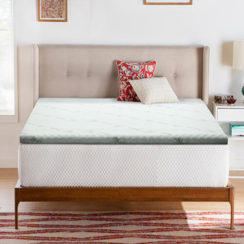 Giselle Bedding Memory Foam Mattress Topper Cool Gel 8cm Queen - Image 8