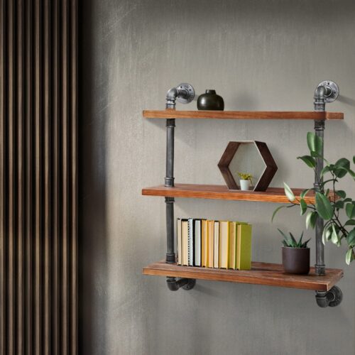 Artiss Floating DIY Pipe Shelf 3 Tiers - IRMA - Image 8