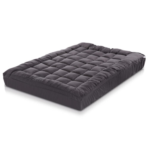 Giselle Bedding Mattress Topper Pillowtop Bamboo Charcoal King Single - Image 2