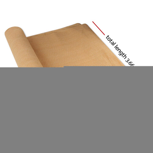 Instahut 70% Shade Cloth 3.66x10m Shadecloth Sail Heavy Duty Beige - Image 3
