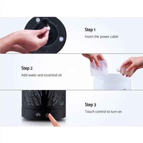Devanti Aroma Diffuser Aromatherapy Black 160ml - Image 7