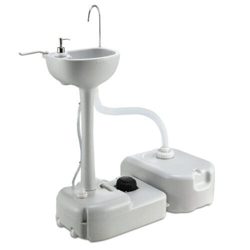 Weisshorn Camping Basin Portable Hand Wash Sink Stand 43L Capacity - Image 2