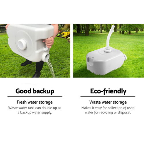 Weisshorn Camping Basin Portable Hand Wash Sink Stand 43L Capacity - Image 6