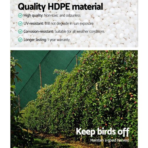 Instahut 50% Shade Cloth 3.66x20m Shade Cloth Sail Heavy Duty Shadecloth Garden Mesh Roll GR - Image 7