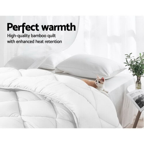 Giselle Bedding 700GSM Microfibre Bamboo Quilt King - Image 6