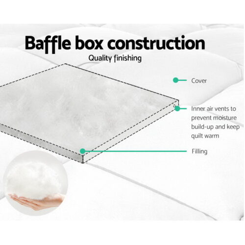 Giselle Bedding 700GSM Microfibre Bamboo Quilt King - Image 7