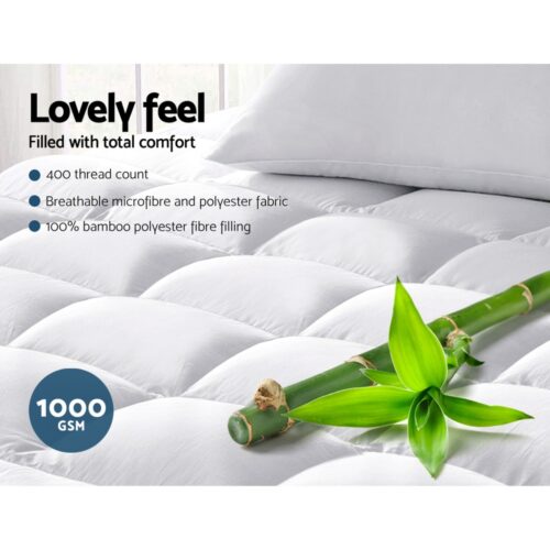 Giselle Bedding Mattress Topper Pillowtop Bamboo King - Image 4
