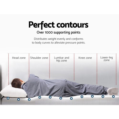 Giselle Bedding Memory Foam Mattress Topper Cool Gel 8cm Double - Image 4