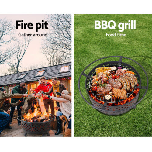 Grillz Fire Pit BBQ Grill 76cm - Image 4