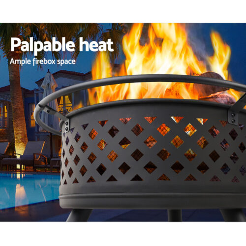 Grillz Fire Pit BBQ Grill 76cm - Image 5