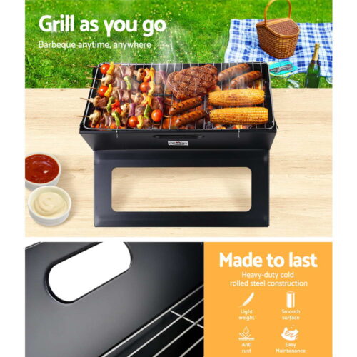 Grillz BBQ Grill Charcoal Smoker Foldable - Image 6