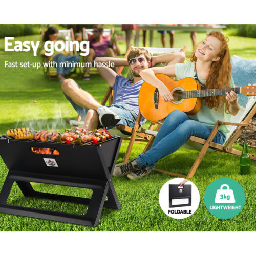 Grillz BBQ Grill Charcoal Smoker Foldable - Image 7