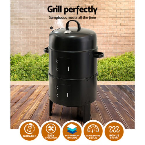 Grillz BBQ Grill 3-In-1 Charcoal Smoker - Image 5