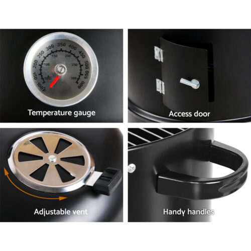 Grillz BBQ Grill 3-In-1 Charcoal Smoker - Image 7