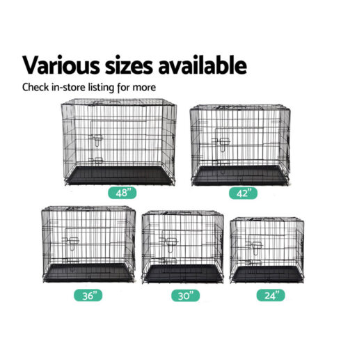 i.Pet 24" Dog Cage Crate Kennel 3 Doors - Image 7